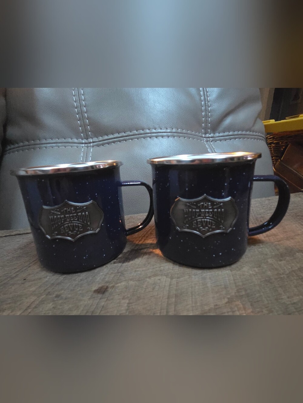 RARE NEW Disney Hoop-Dee-Doo Musical Revue Souvenir Enamel Camp Mugs B1M